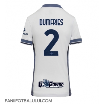 Inter Milan Denzel Dumfries #2 Tricou Fotbal Replică 2024-25 Femei Deplasare
